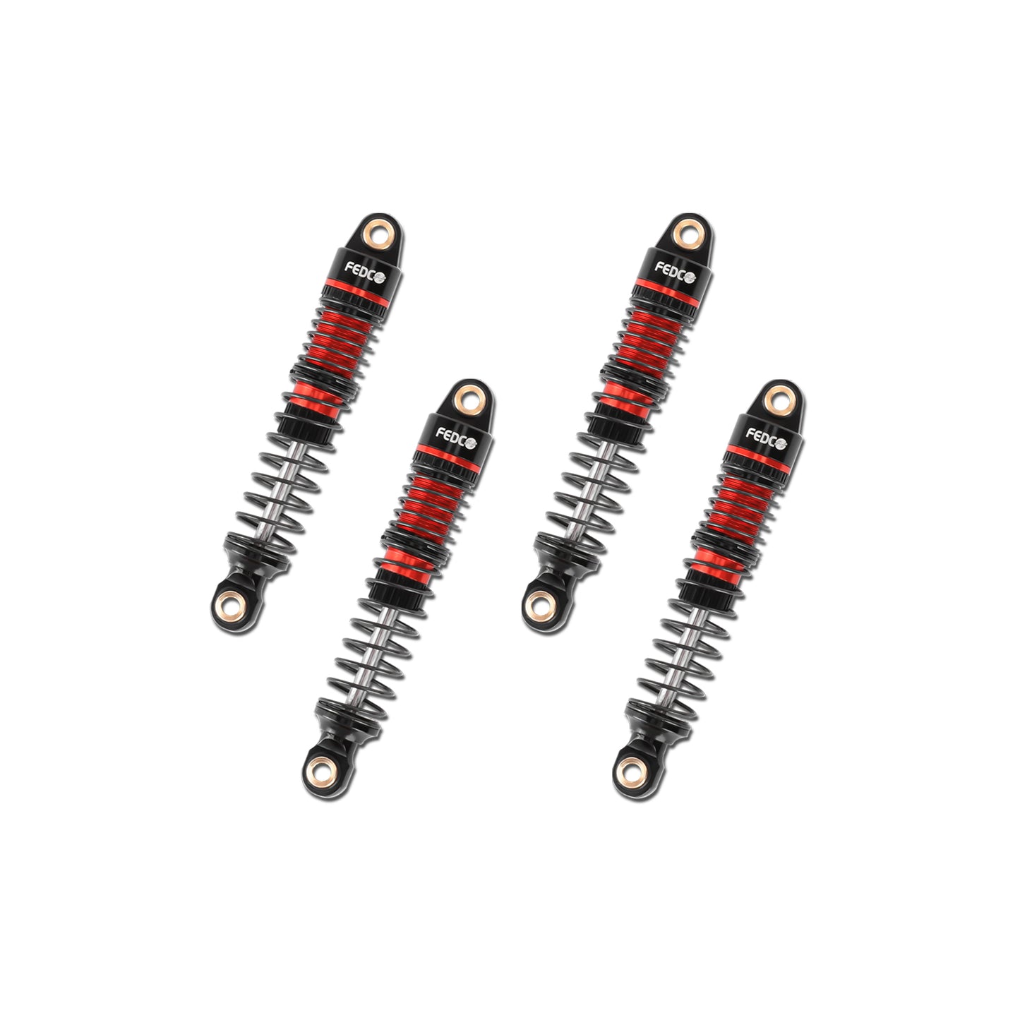 FEDCO DSS18 59MM Shocks Oil-Filled Dual Spring Shock Absorber CNC Long Threaded Oil Damper For TRX4M Upgrades 1/18 RC Crawler
