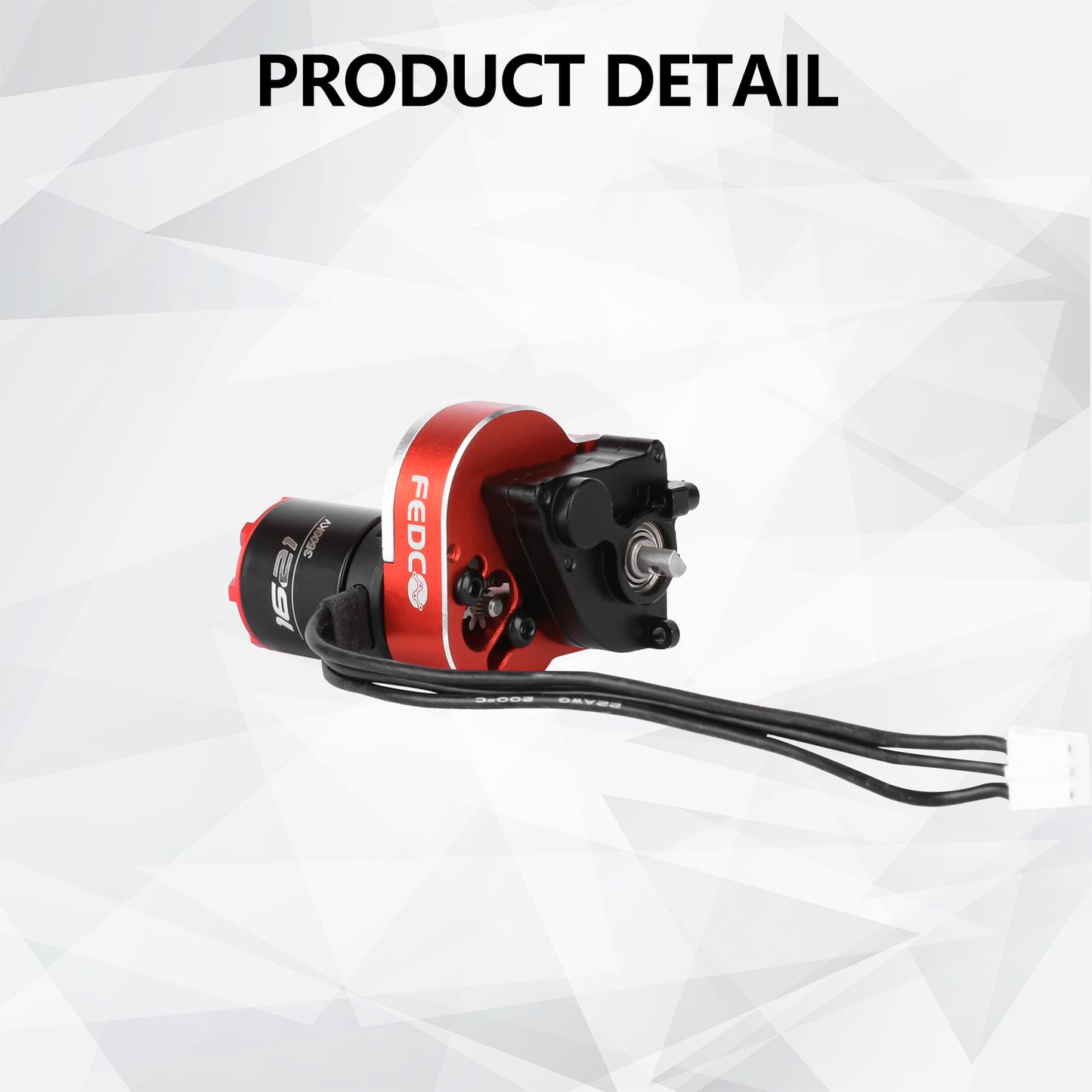 SCX24 Motor and Transmission with Hobbywing QUICRUN Outer-1621SL 3500KV Brushless Motor Upgrade for Axial SCX24 Upgrades 1/24 RC Crawler