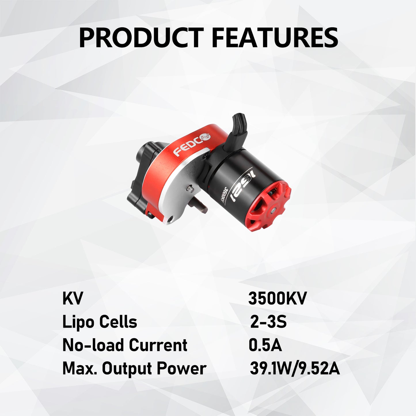 SCX24 Motor and Transmission with Hobbywing QUICRUN Outer-1621SL 3500KV Brushless Motor Upgrade for Axial SCX24 Upgrades 1/24 RC Crawler