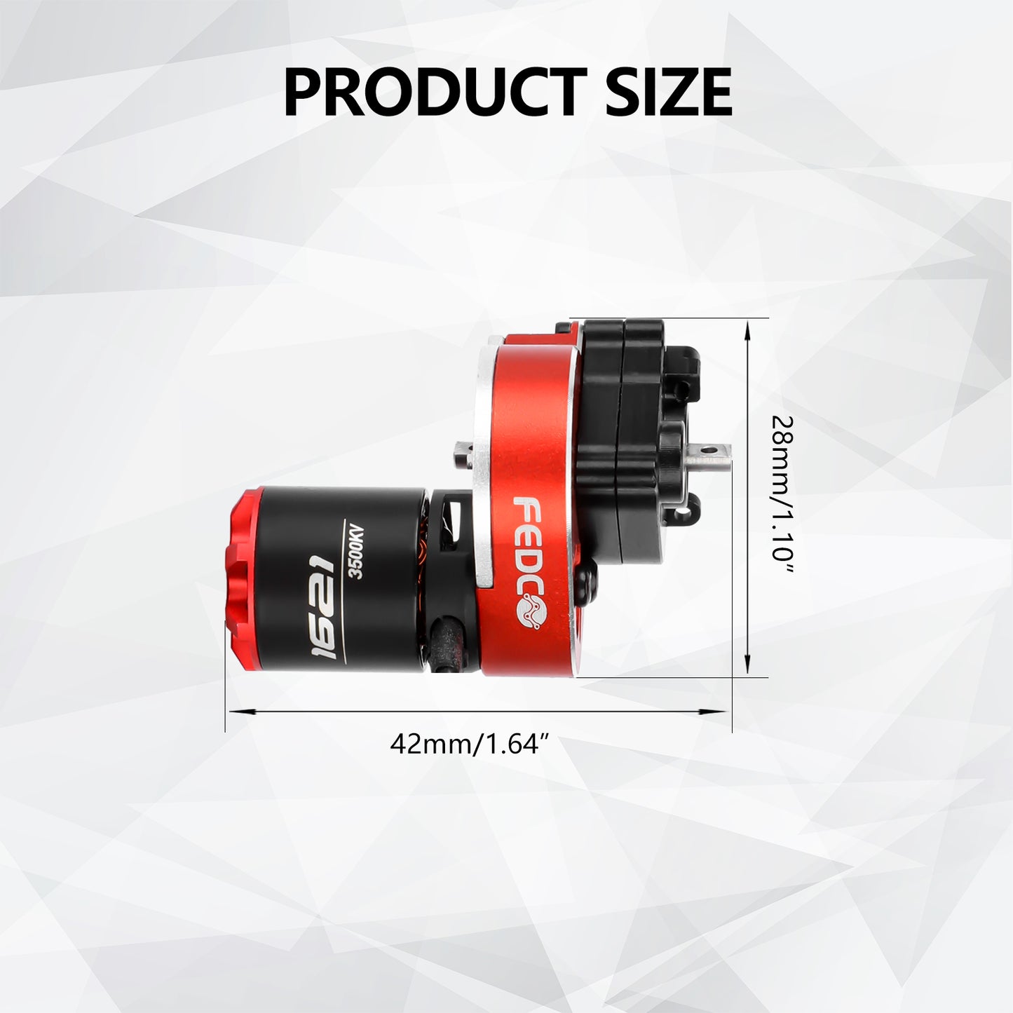 SCX24 Motor and Transmission with Hobbywing QUICRUN Outer-1621SL 3500KV Brushless Motor Upgrade for Axial SCX24 Upgrades 1/24 RC Crawler
