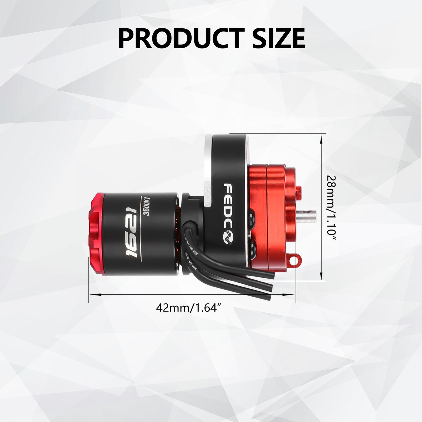 SCX24 Motor and Transmission with Hobbywing QUICRUN Outer-1621SL 3500KV Brushless Motor Upgrade for Axial SCX24 Upgrades 1/24 RC Crawler