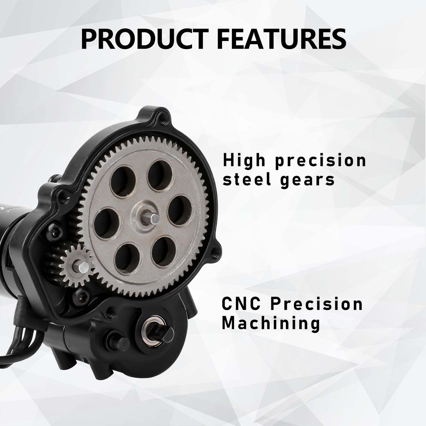 SCX24 Motor Upgrade 2-Speed Transmission with 3500KV Brushless Motor and ESC Combo with Transmission Mount,Side Plate,Shock Mount,Receiver Tray for SCX24 Upgrades 1/24 RC Crawler,RTR Version