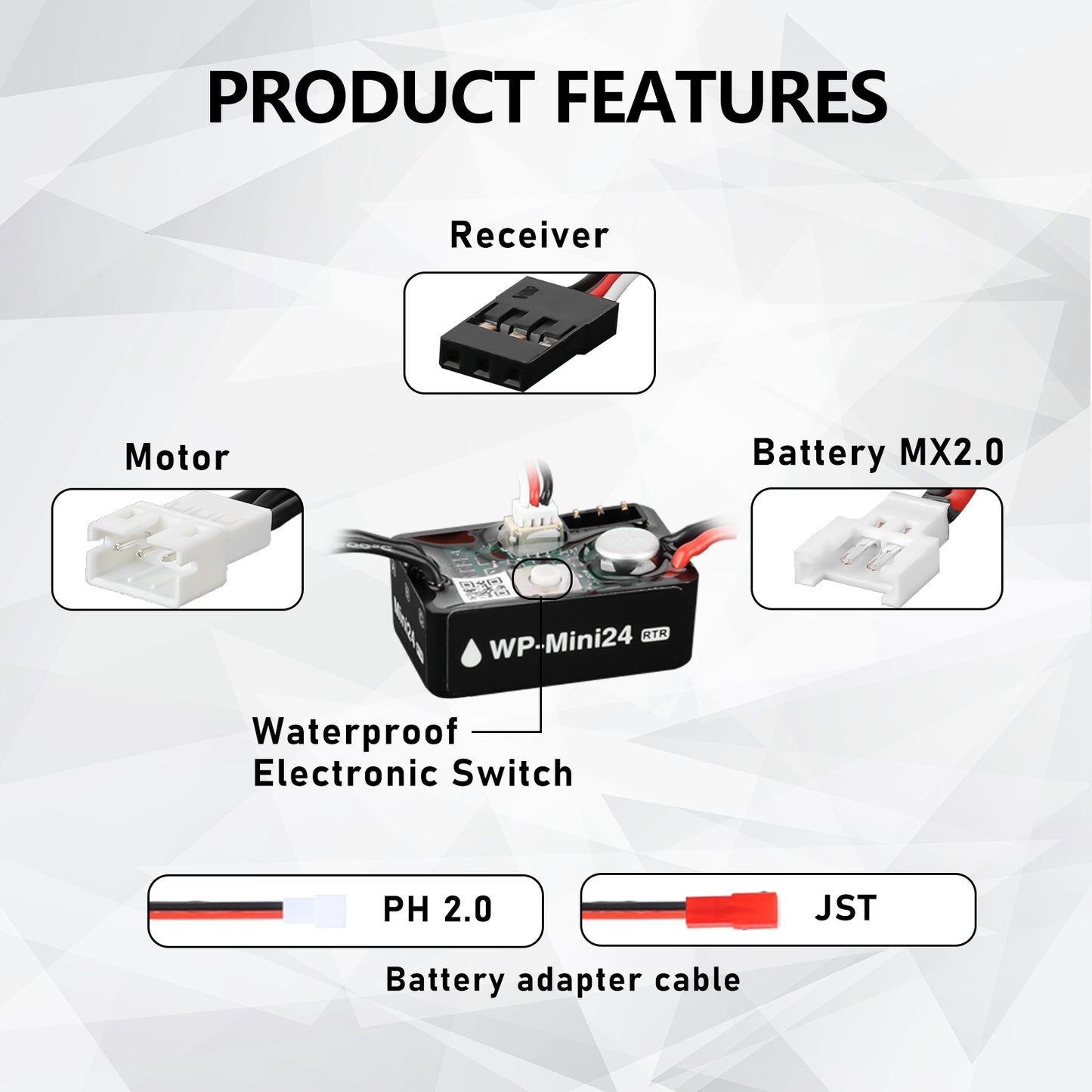 SCX24 Motor Upgrade 2-Speed Transmission with 3500KV Brushless Motor and ESC Combo with Transmission Mount,Side Plate,Shock Mount,Receiver Tray for SCX24 Upgrades 1/24 RC Crawler,RTR Version