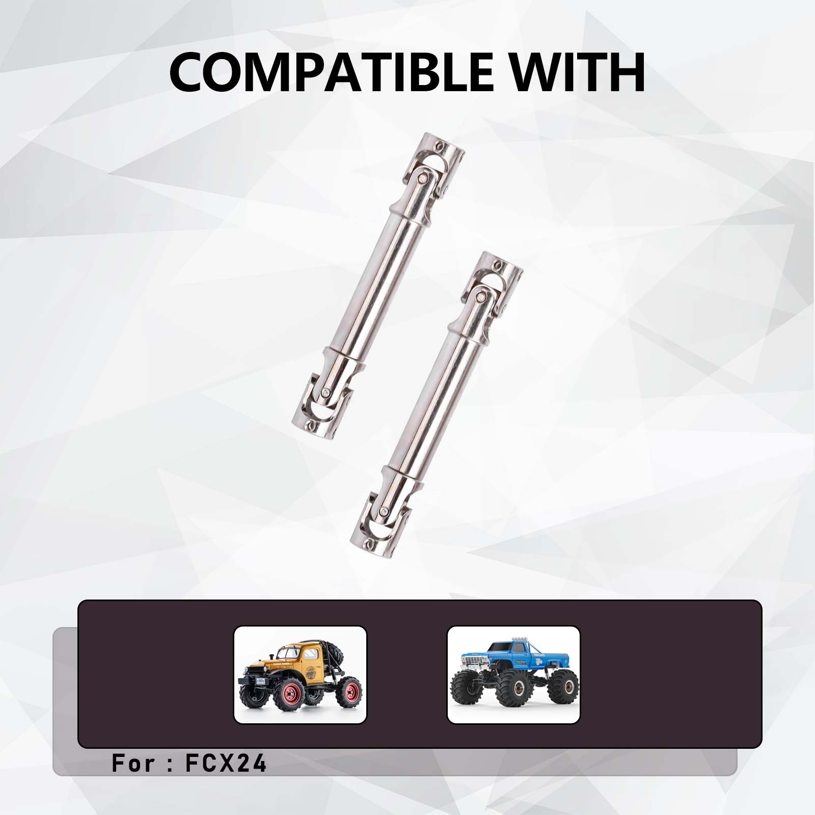FEDCO FCX24 Driveshafts Steel Center Drive Shaft for FMS FCX24 K5 Blazer FCX LC80 Upgrades 1/24 RC Crawler - FEDCO