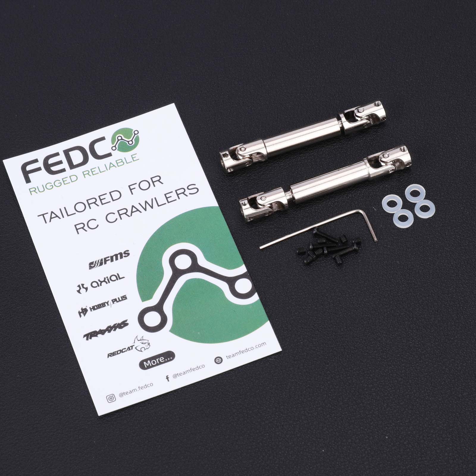 FEDCO FCX24 Driveshafts Steel Center Drive Shaft for FMS FCX24 K5 Blazer FCX LC80 Upgrades 1/24 RC Crawler - FEDCO
