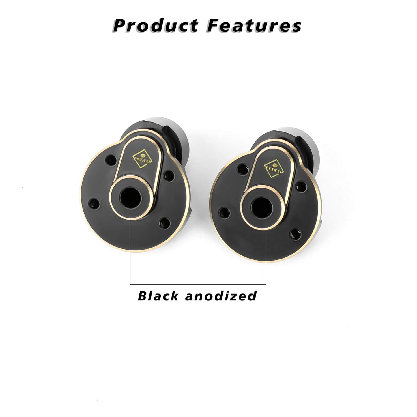 FEDCO Redcat Ascent 18 Rear Outer Portal Housing With Brass Axles Cover For Redcat Ascent 18 Upgrade Parts 1/18 RC Crawler - FEDCO