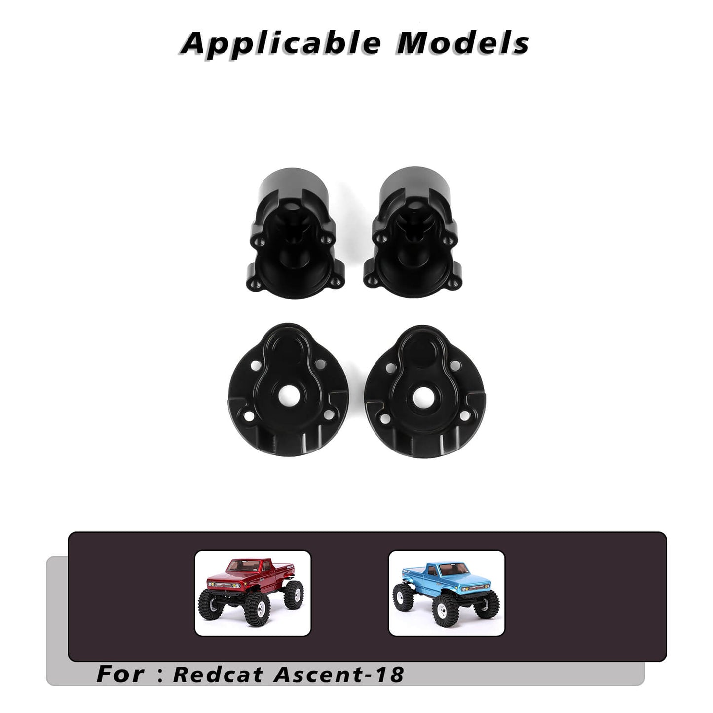 FEDCO Redcat Ascent 18 Rear Outer Portal Housing With Brass Axles Cover For Redcat Ascent 18 Upgrade Parts 1/18 RC Crawler - FEDCO