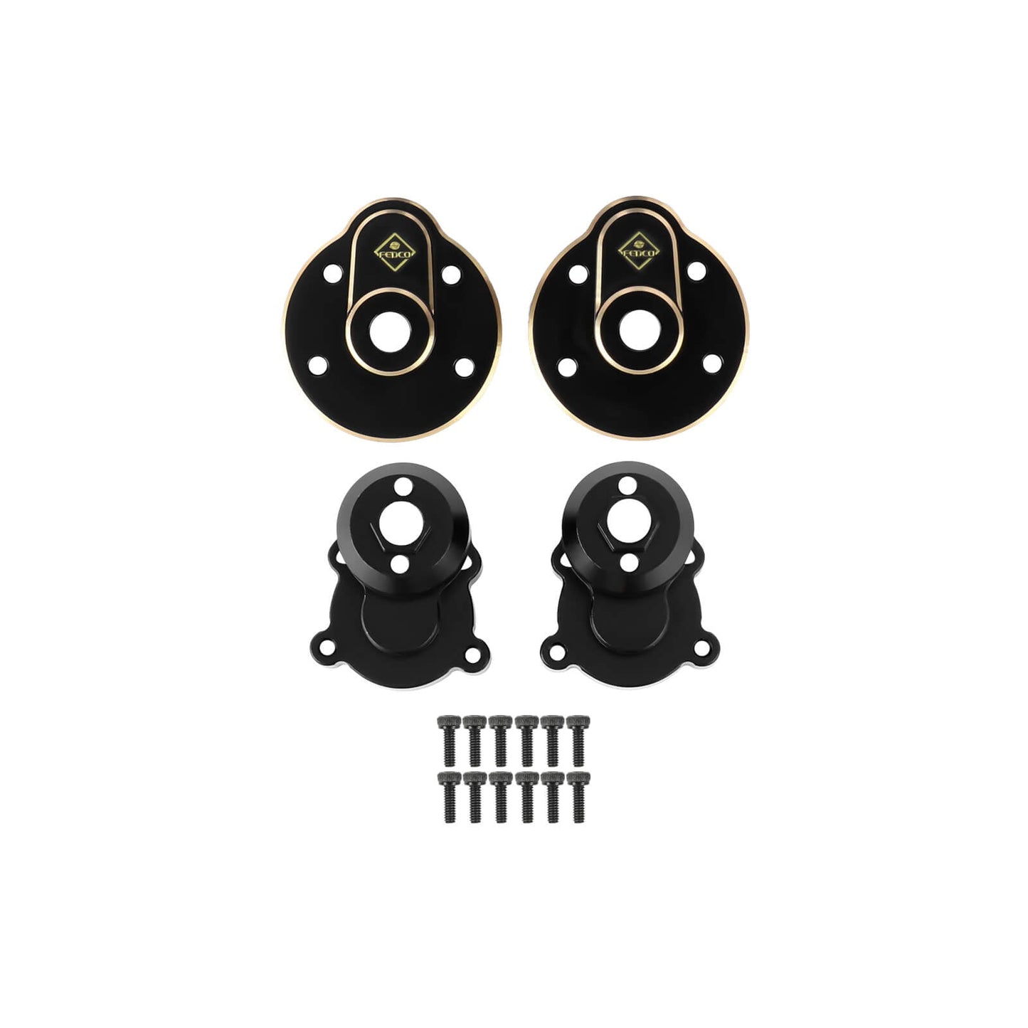 FEDCO Redcat Ascent 18 Rear Outer Portal Housing With Brass Axles Cover For Redcat Ascent 18 Upgrade Parts 1/18 RC Crawler - FEDCO