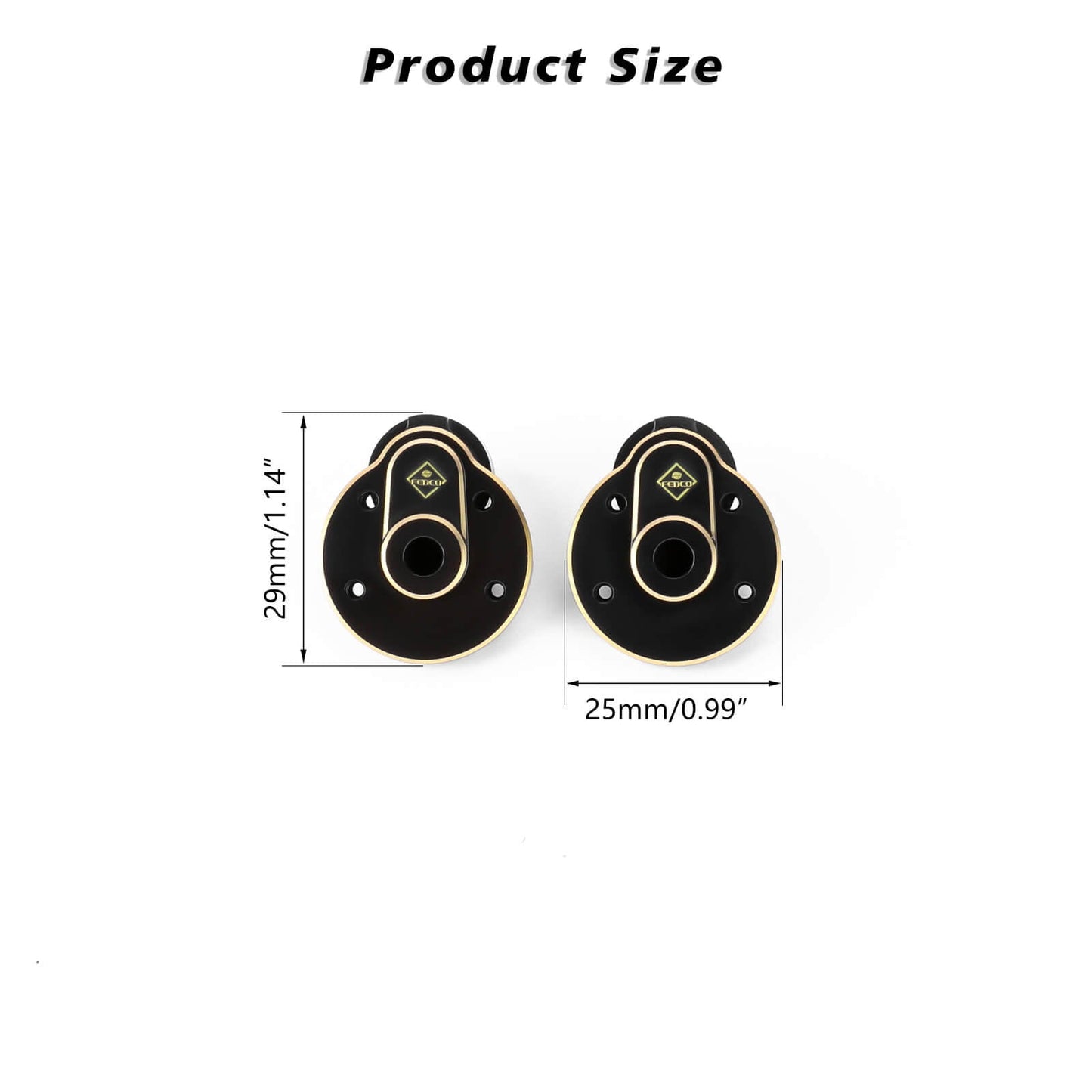 FEDCO Redcat Ascent 18 Rear Outer Portal Housing With Brass Axles Cover For Redcat Ascent 18 Upgrade Parts 1/18 RC Crawler - FEDCO