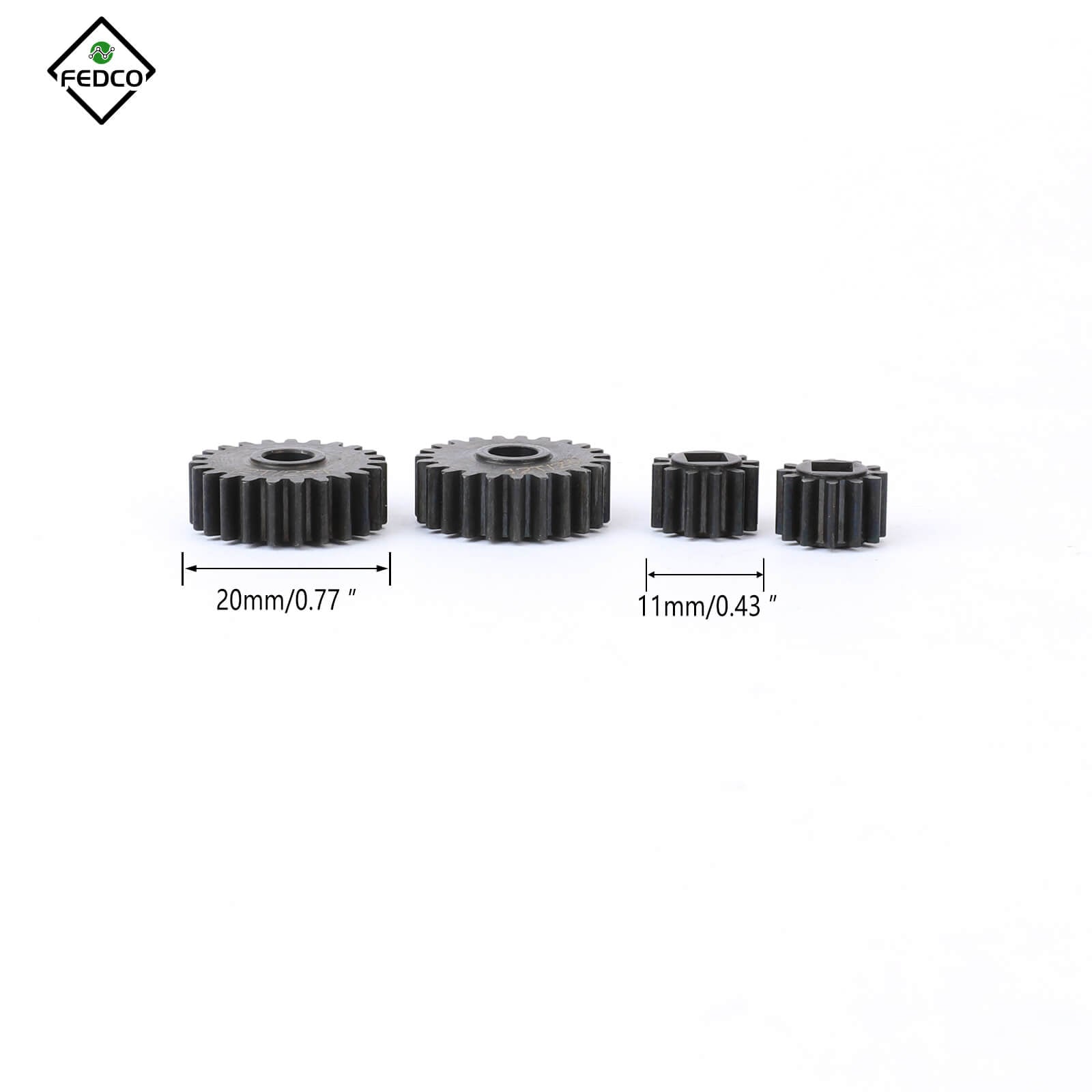 FEDCO SCX10III Portal Gear Set 23T/12T Harden Steel Gears for Axial SCX10 III Upgrade Parts 1/10 RC Crawler - FEDCO