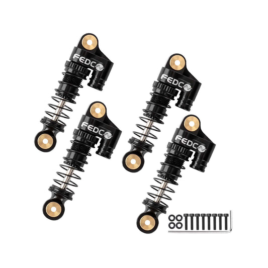 FEDCO SCX24 38mm Oil - Filled Shocks - CNC Aluminum Threaded Shock Absorber For Axial SCX24 Upgrade Parts 1/24 RC Crawlers - FEDCO