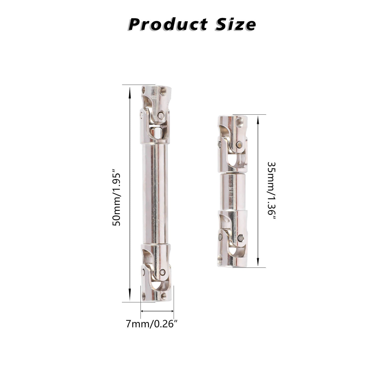 FEDCO SCX24 DriveShaft 35 - 42MM 50 - 69MM DriveShafts For Axial SCX24 GX470 Deadbolt Upgrade Parts AXI90081 AXI - 1532T1 1/24 RC Crawler - FEDCO