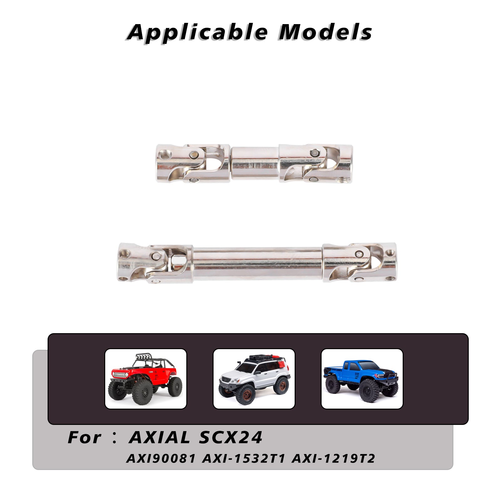 FEDCO SCX24 DriveShaft 35 - 42MM 50 - 69MM DriveShafts For Axial SCX24 GX470 Deadbolt Upgrade Parts AXI90081 AXI - 1532T1 1/24 RC Crawler - FEDCO