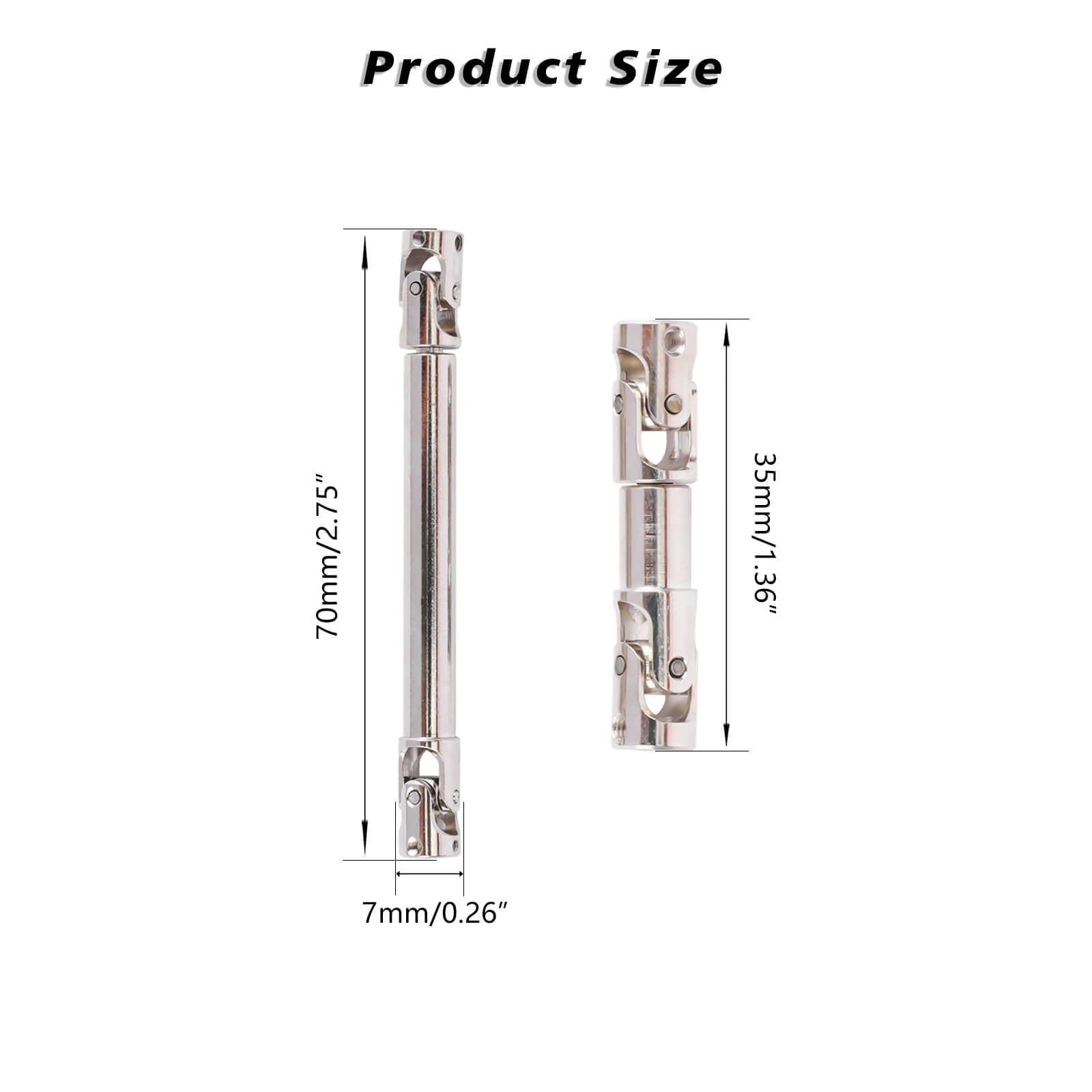 FEDCO SCX24 DriveShaft 35 - 42MM 69 - 93MM For Axial SCX24 JT Gladiator Upgrade Parts AXI00005 - FEDCO