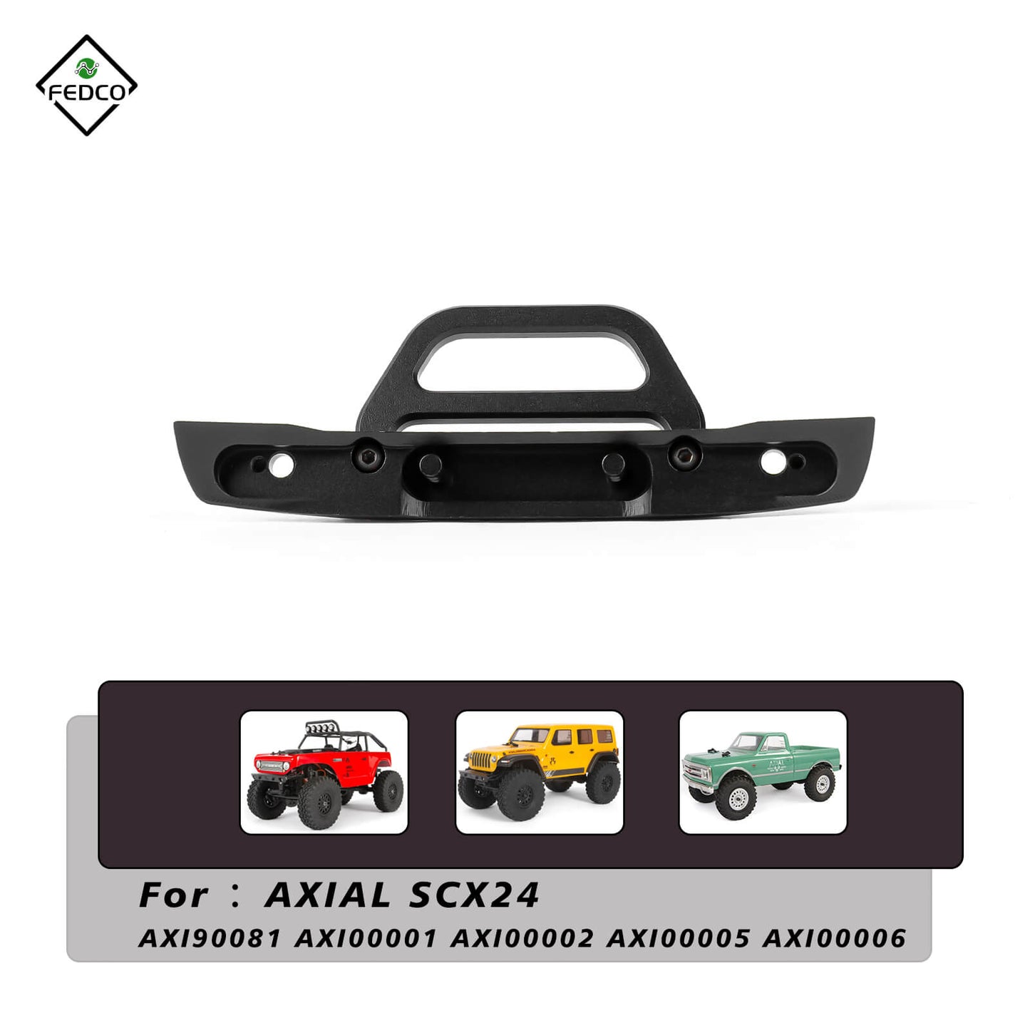 FEDCO SCX24 Front Bumper For Axial SCX24 Upgrades 1/24 RC Crawler - FEDCO