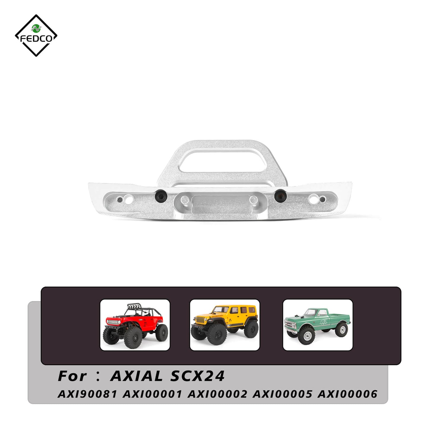 FEDCO SCX24 Front Bumper For Axial SCX24 Upgrades 1/24 RC Crawler - FEDCO