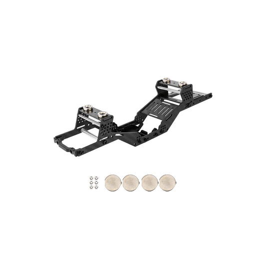 FEDCO SCX24 LCG Chassis Body Shell RC Carbon Fibre Chassis Frame Body Shell Kit for Axial SCX24 C10 JLU Bronco Base Camp GX470 Upgrade Parts 1/24 RC Crawler - FEDCO