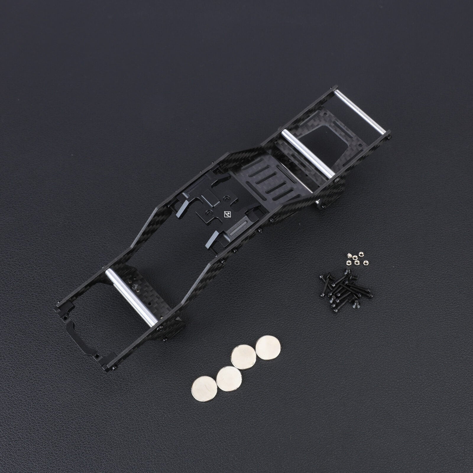 FEDCO SCX24 LCG Chassis Body Shell RC Carbon Fibre Chassis Frame Body Shell Kit for Axial SCX24 C10 JLU Bronco Base Camp GX470 Upgrade Parts 1/24 RC Crawler - FEDCO