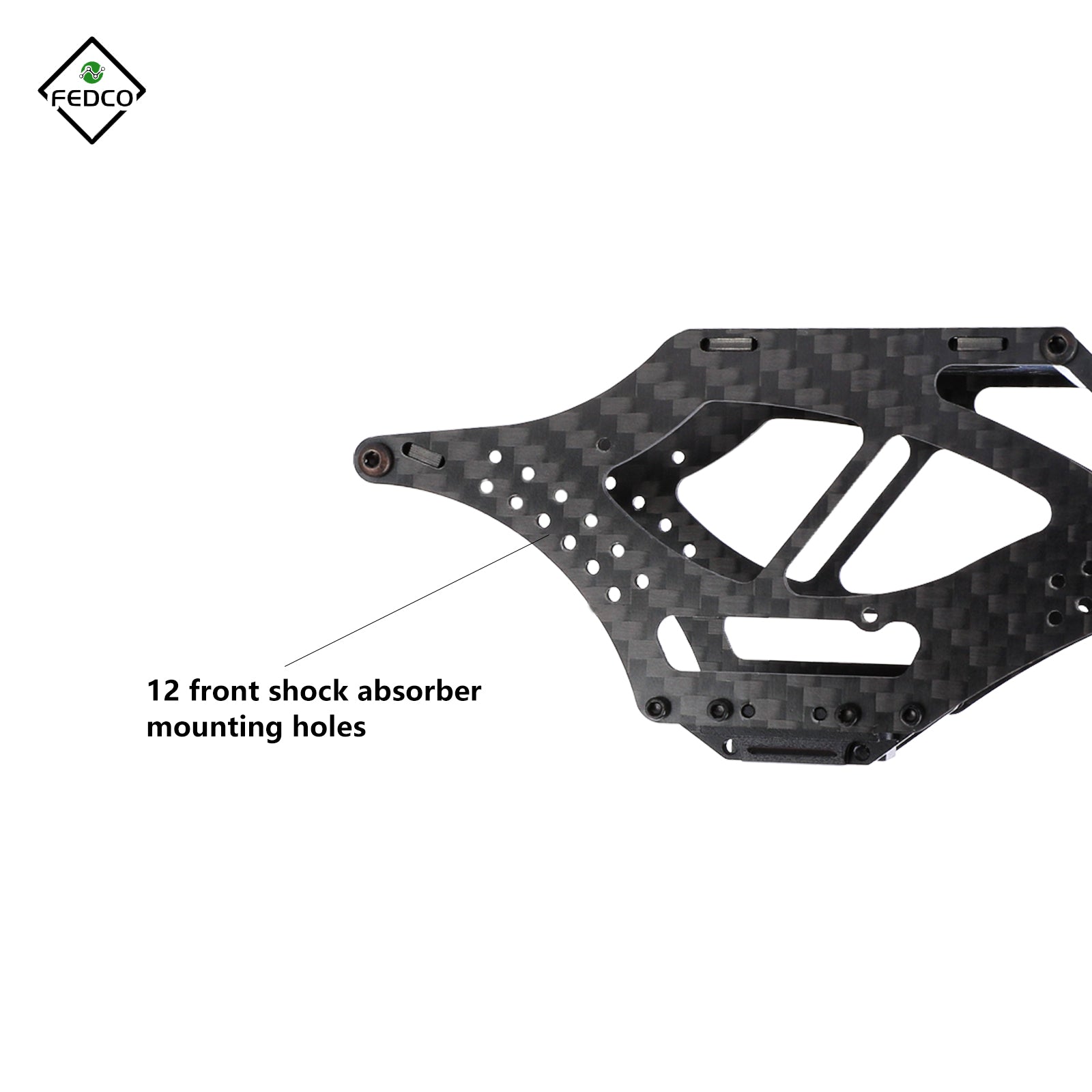 FEDCO SCX24 LCG Chassis Carbon Fiber Chassis Frame Kit for Axial SCX24 Upgrade Parts 1/24 RC Crawler - FEDCO