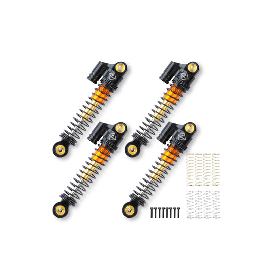 FEDCO SCX24 Shocks 48MM Shocks Absorber Dual - Stage Compression Shocks With Springs For Axial SCX24 FMS FCX24M Upgrades 1/24 RC Crawler - FEDCO