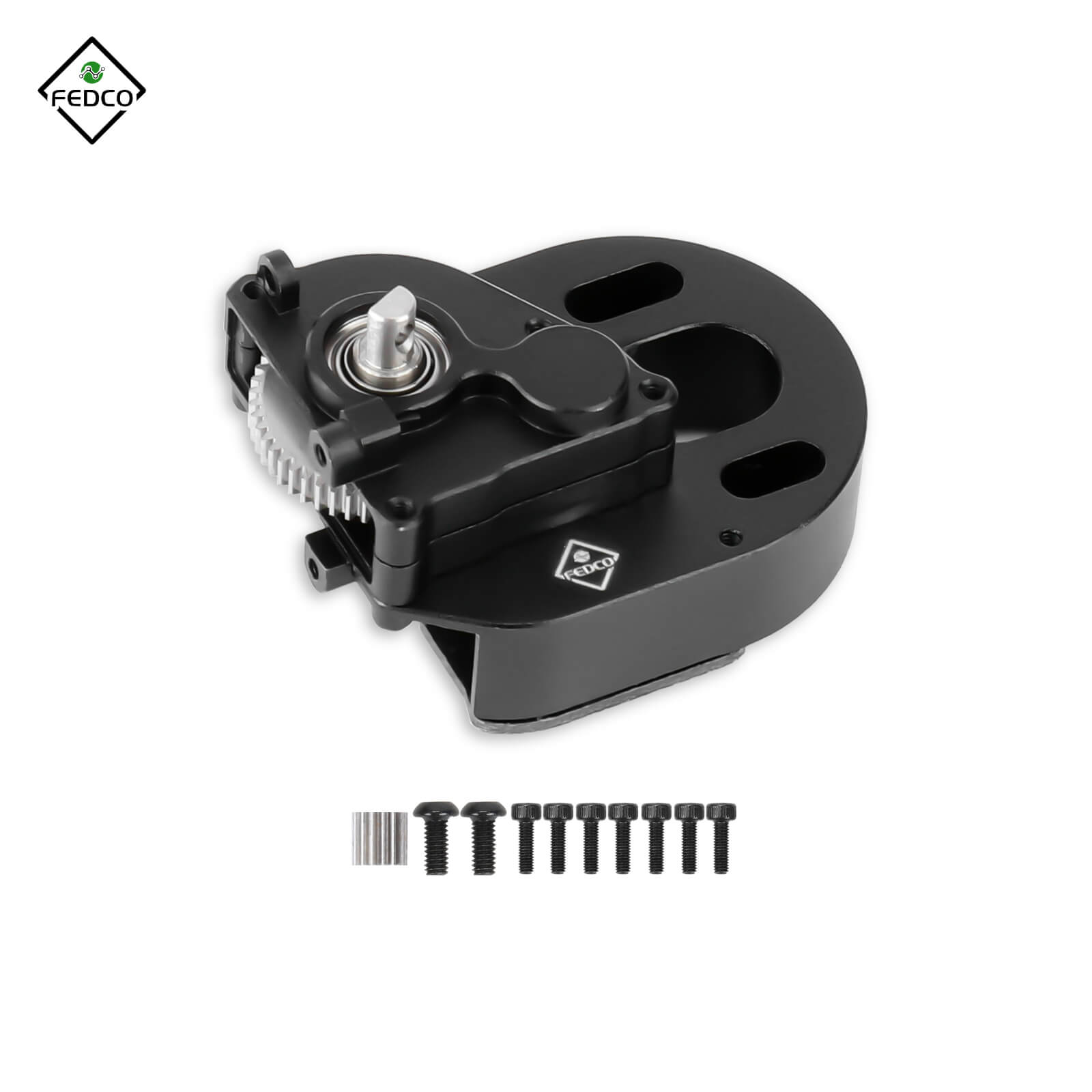 FEDCO SCX24 Transmission Gearbox With Steel Gear 370 Complete Transmission Case For Axial SCX24 Upgrades 1/24 RC Crawler - FEDCO