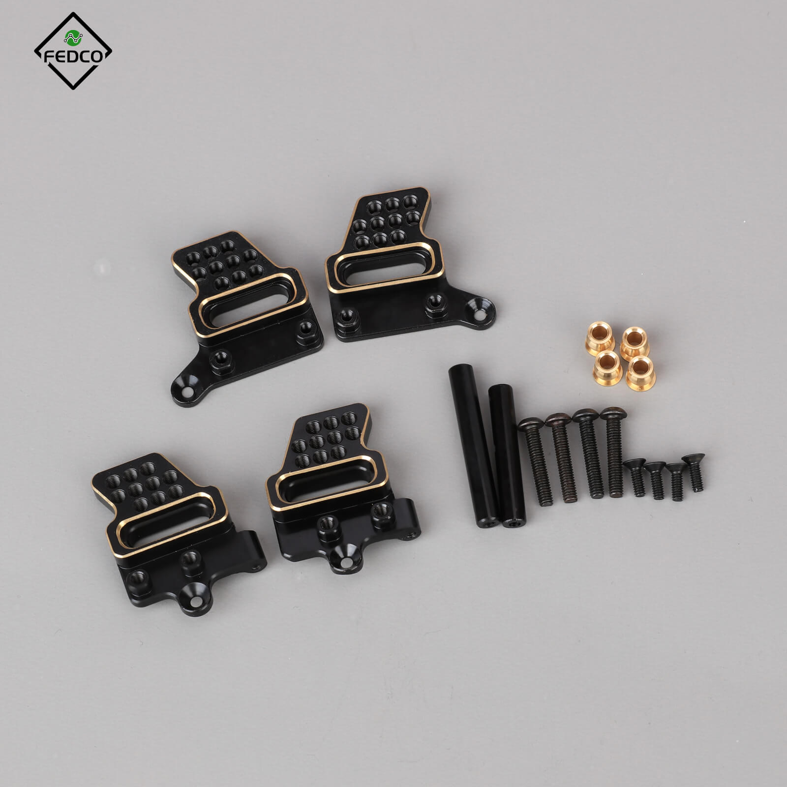 FEDCO Shock Mount Brass Multiple Positions Shock Bracket for TRX4M Upgrades 1/18 RC Crawler - FEDCO