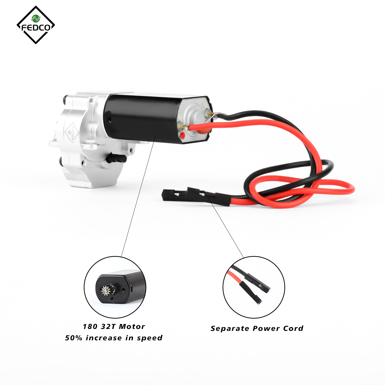 FEDCO TRX4M 180 32T Motor Transmission For TRX4M 1/18 RC Crawler Upgrade Parts - FEDCO