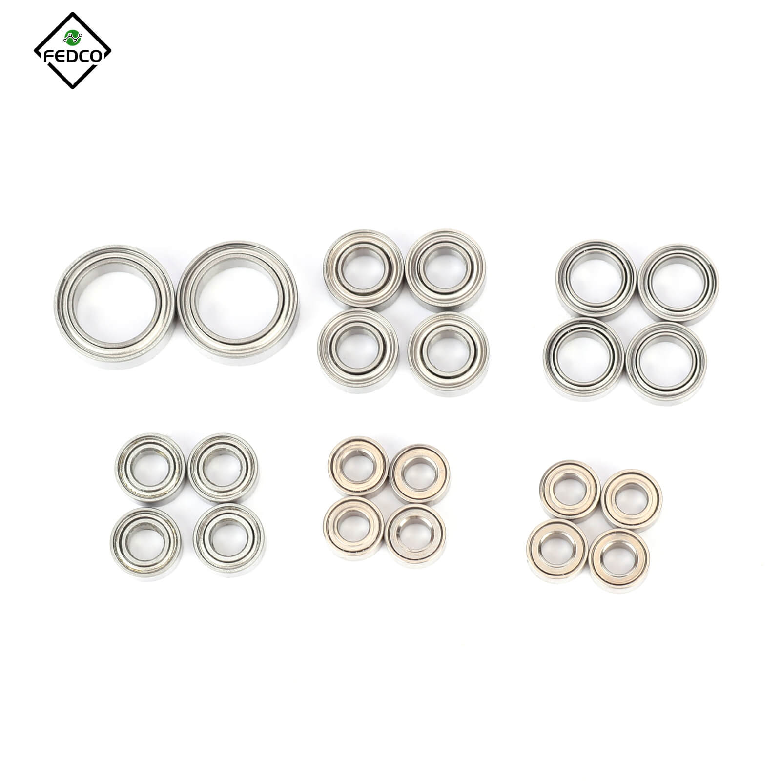 FEDCO TRX4M Bearing Kit 22PCS Steel Sealed Ball Bearings Set For TRX4M Upgrade Parts 1/18 RC Crawler - FEDCO