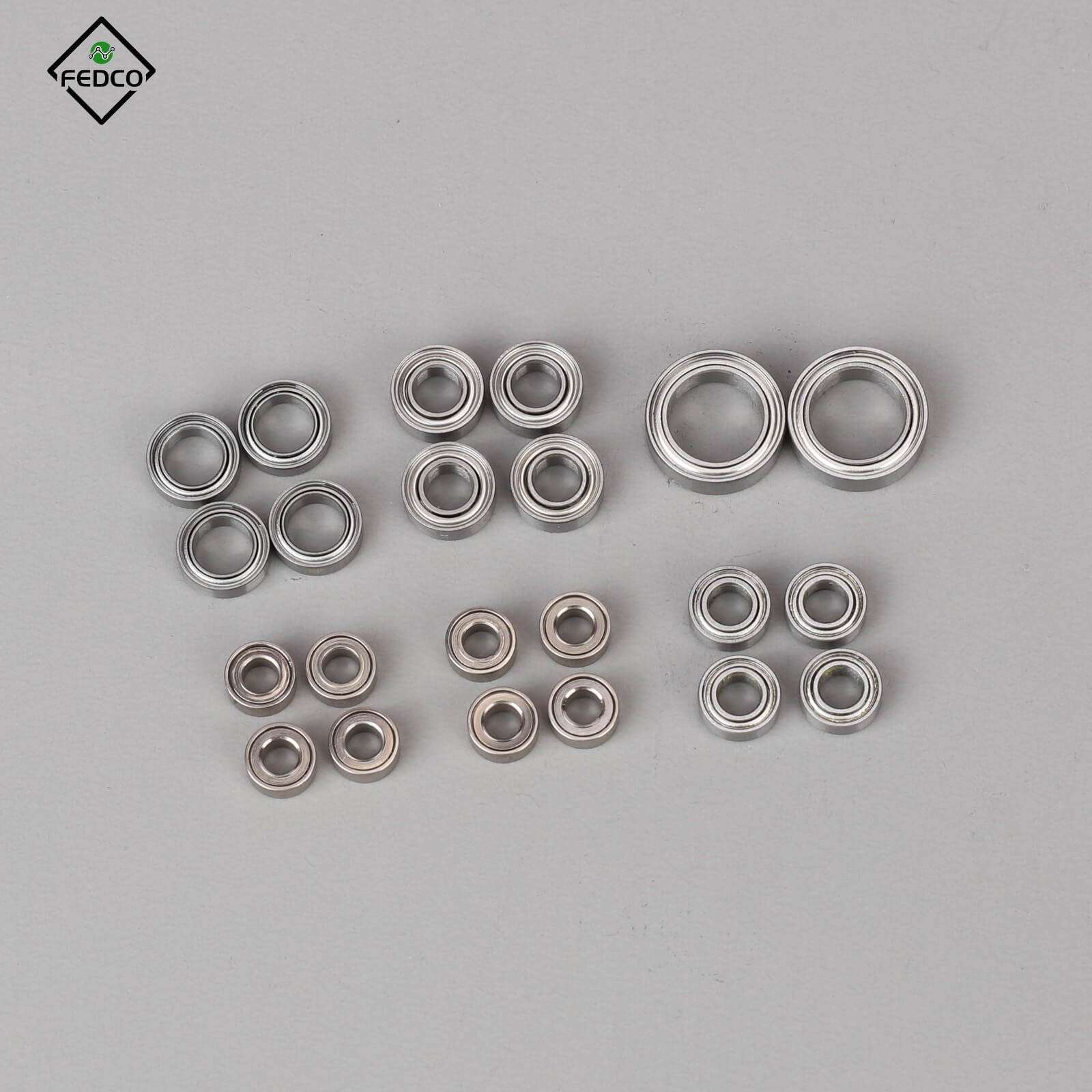 FEDCO TRX4M Bearing Kit 22PCS Steel Sealed Ball Bearings Set For TRX4M Upgrade Parts 1/18 RC Crawler - FEDCO