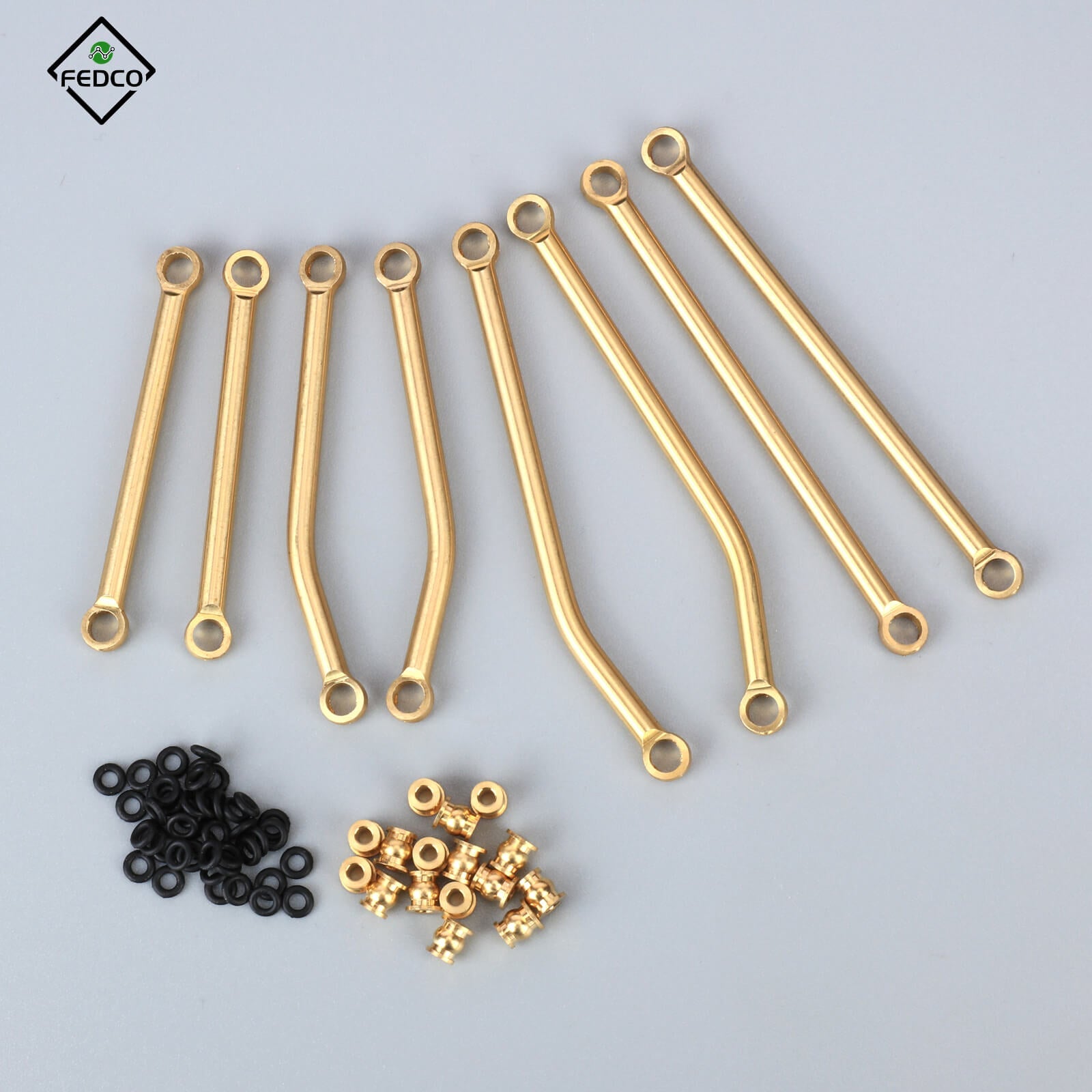 FEDCO TRX4M Steering Link High Clearance Linkages Brass Link Set For TRX4M Upgrades Parts 1/18 RC Crawler - FEDCO