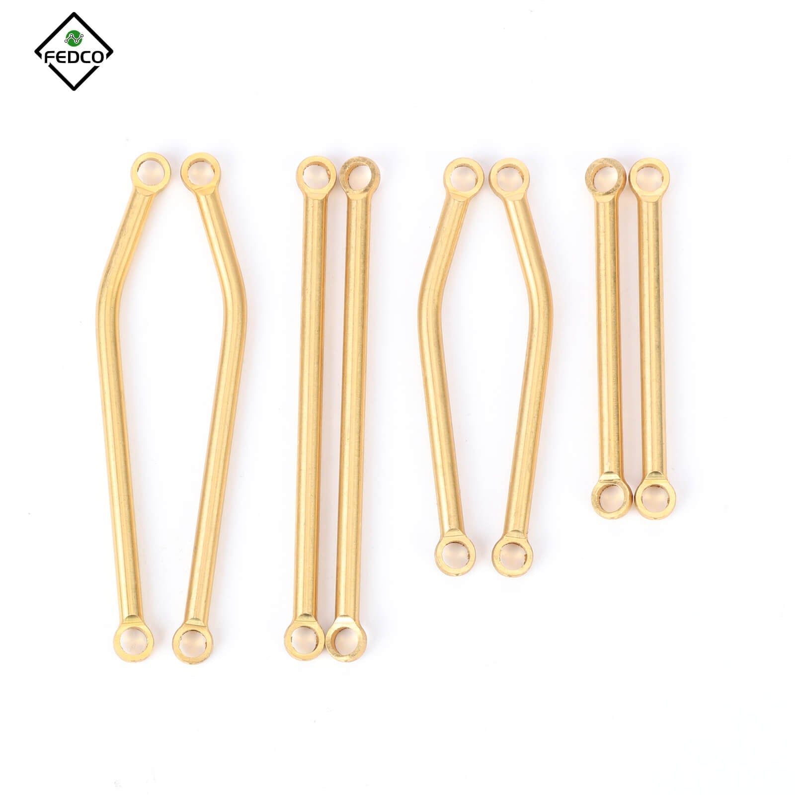 FEDCO TRX4M Steering Link High Clearance Linkages Brass Link Set For TRX4M Upgrades Parts 1/18 RC Crawler - FEDCO