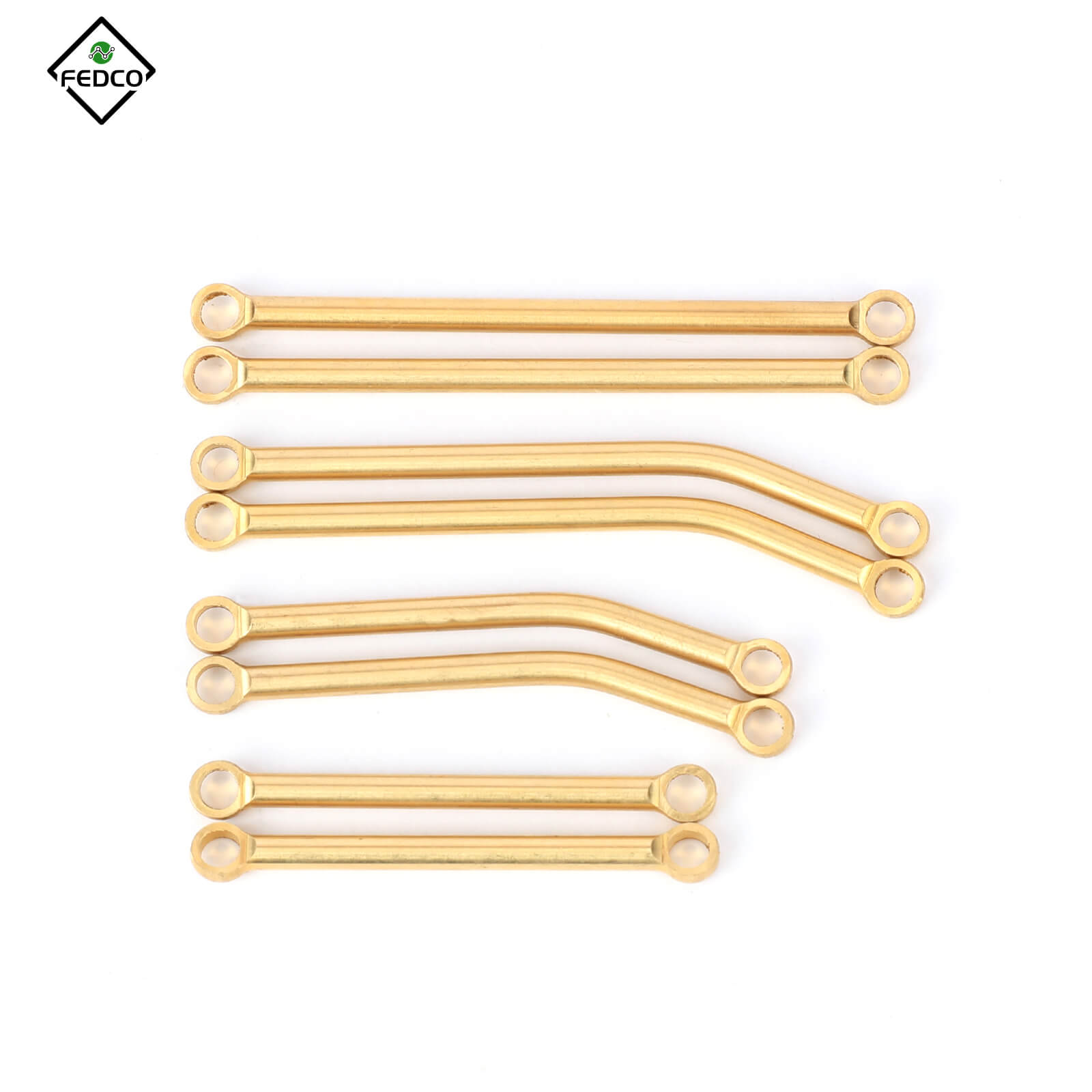 FEDCO TRX4M Steering Link High Clearance Linkages Brass Link Set For TRX4M Upgrades Parts 1/18 RC Crawler - FEDCO