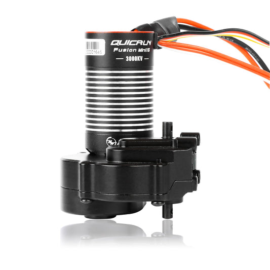 FEDCO UTB18 Motor Transmission with Hobbywing QUICRUN Fusion Mini16 3000KV Brushless Motor ESC Combo 2in1 FOC System for Axial UTB18 Capra 4WD & 4WS Upgrades 1/18 RC Crawler - FEDCO