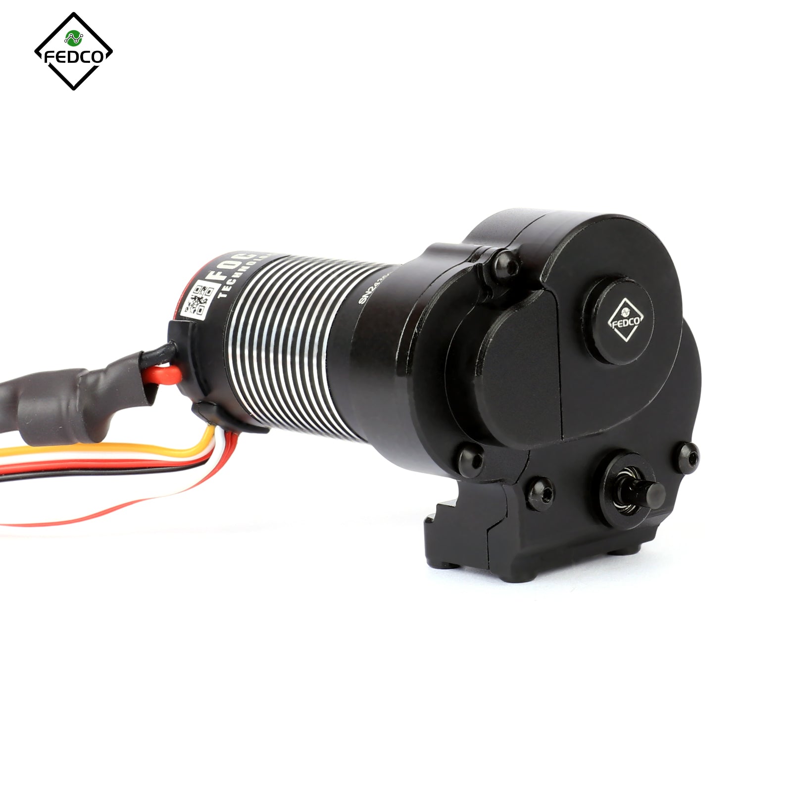 FEDCO UTB18 Motor Transmission with Hobbywing QUICRUN Fusion Mini16 3000KV Brushless Motor ESC Combo 2in1 FOC System for Axial UTB18 Capra 4WD & 4WS Upgrades 1/18 RC Crawler - FEDCO