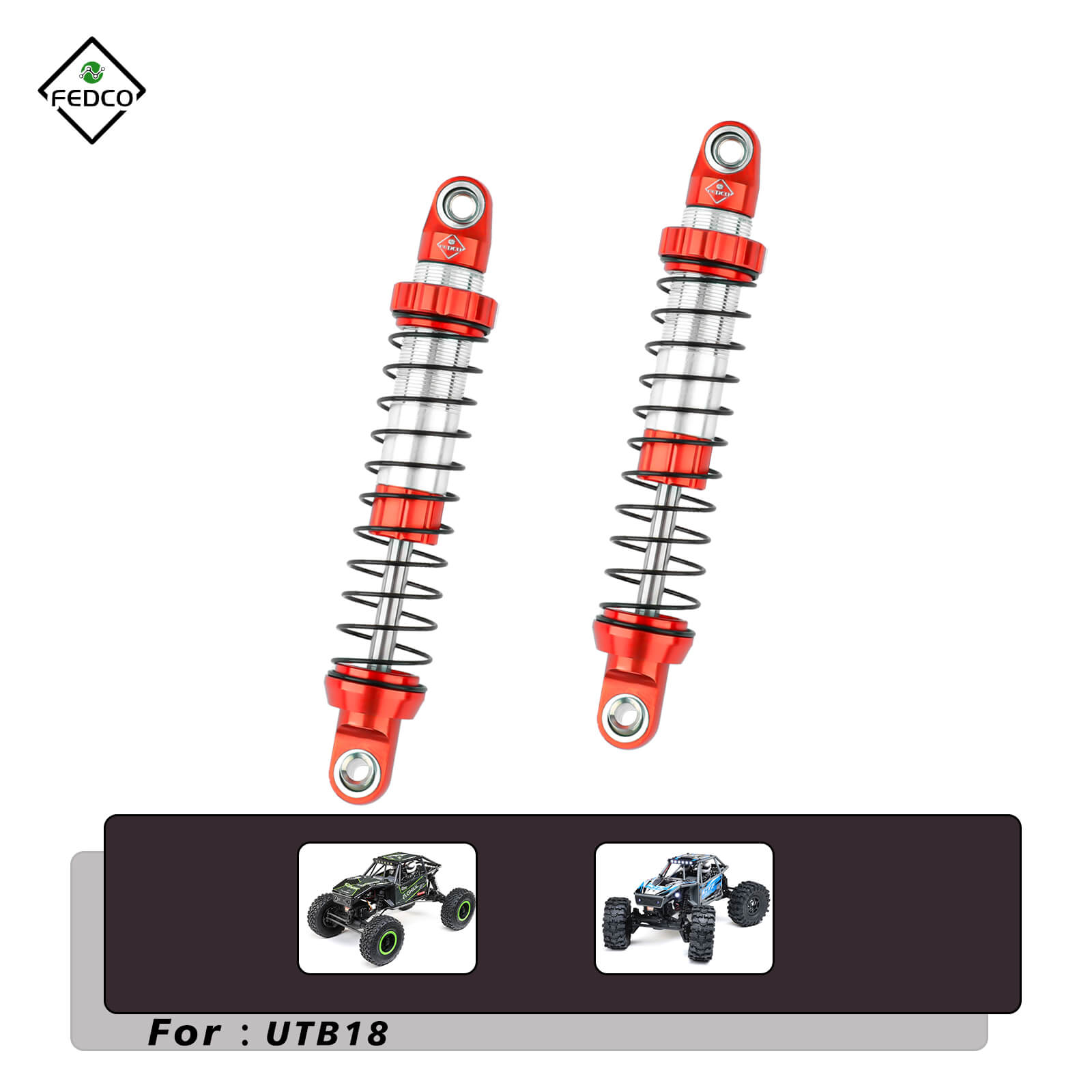 FEDCO UTB18 Shocks 92MM For Axial Capra UTB18 Upgrades Trail 4WD 1/18 RC Crawler - FEDCO