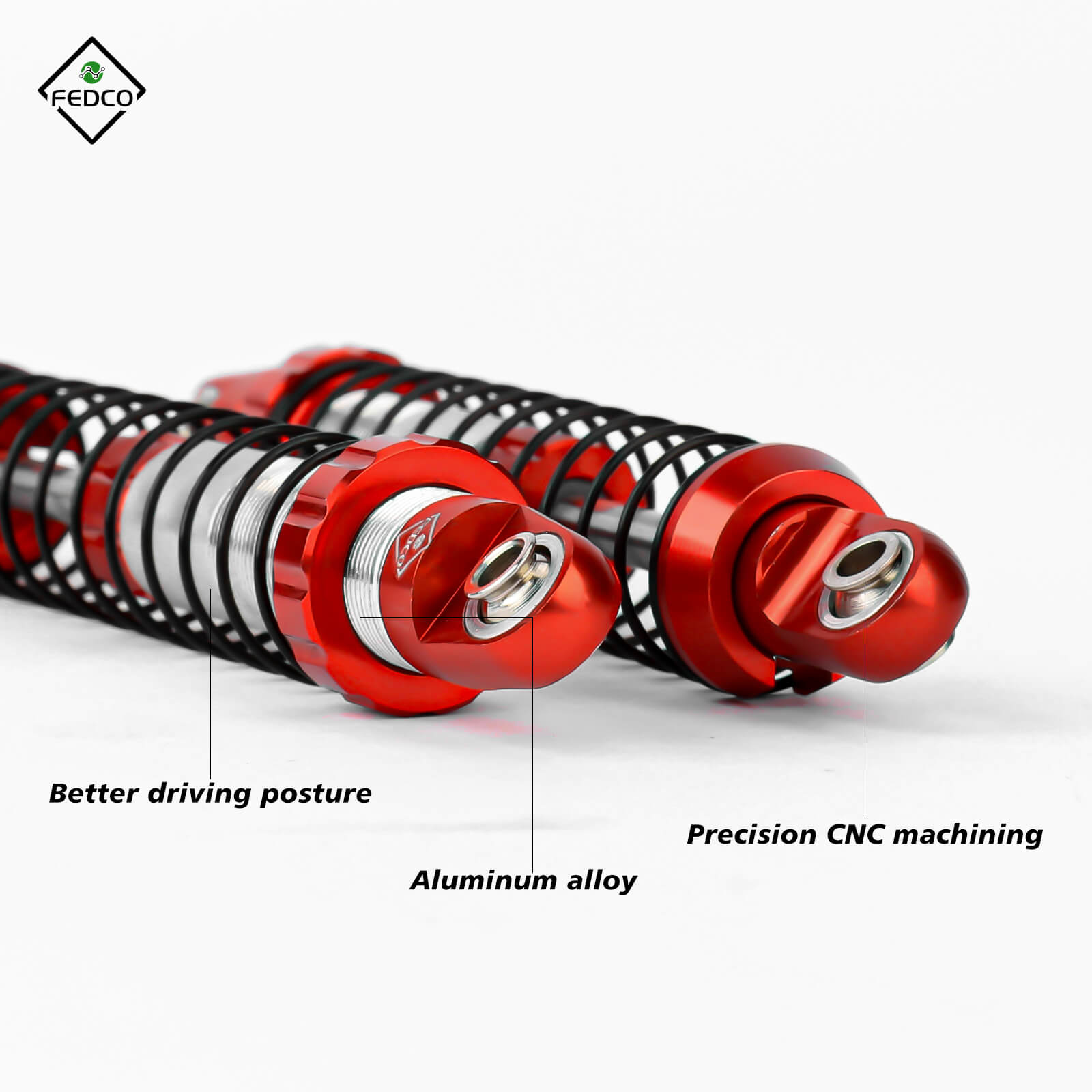 FEDCO UTB18 Shocks 92MM For Axial Capra UTB18 Upgrades Trail 4WD 1/18 RC Crawler - FEDCO