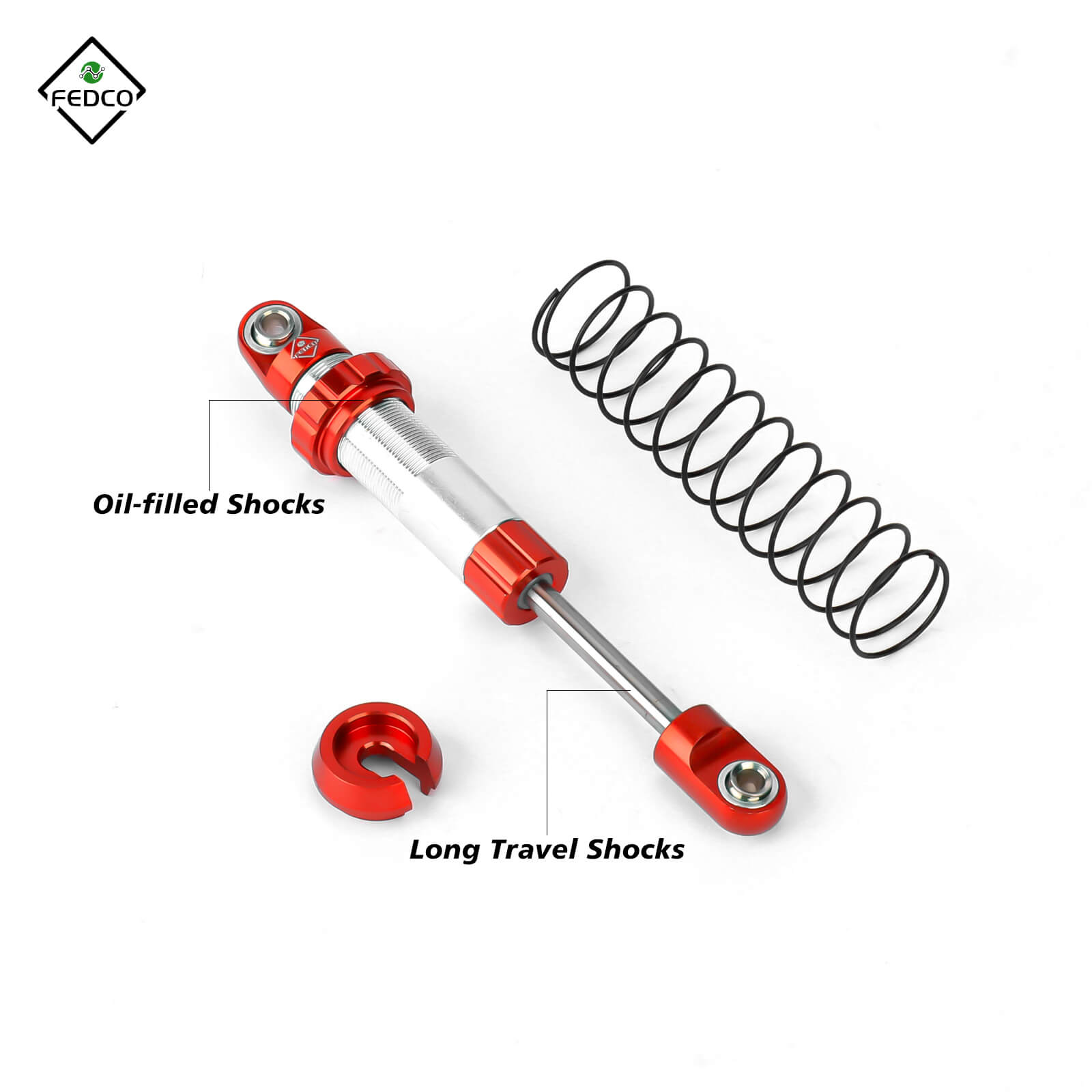 FEDCO UTB18 Shocks 92MM For Axial Capra UTB18 Upgrades Trail 4WD 1/18 RC Crawler - FEDCO