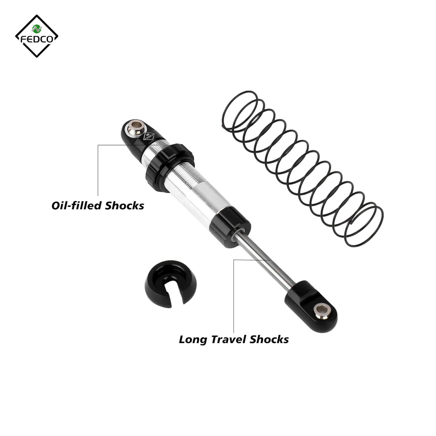 FEDCO UTB18 Shocks 92MM For Axial Capra UTB18 Upgrades Trail 4WD 1/18 RC Crawler - FEDCO