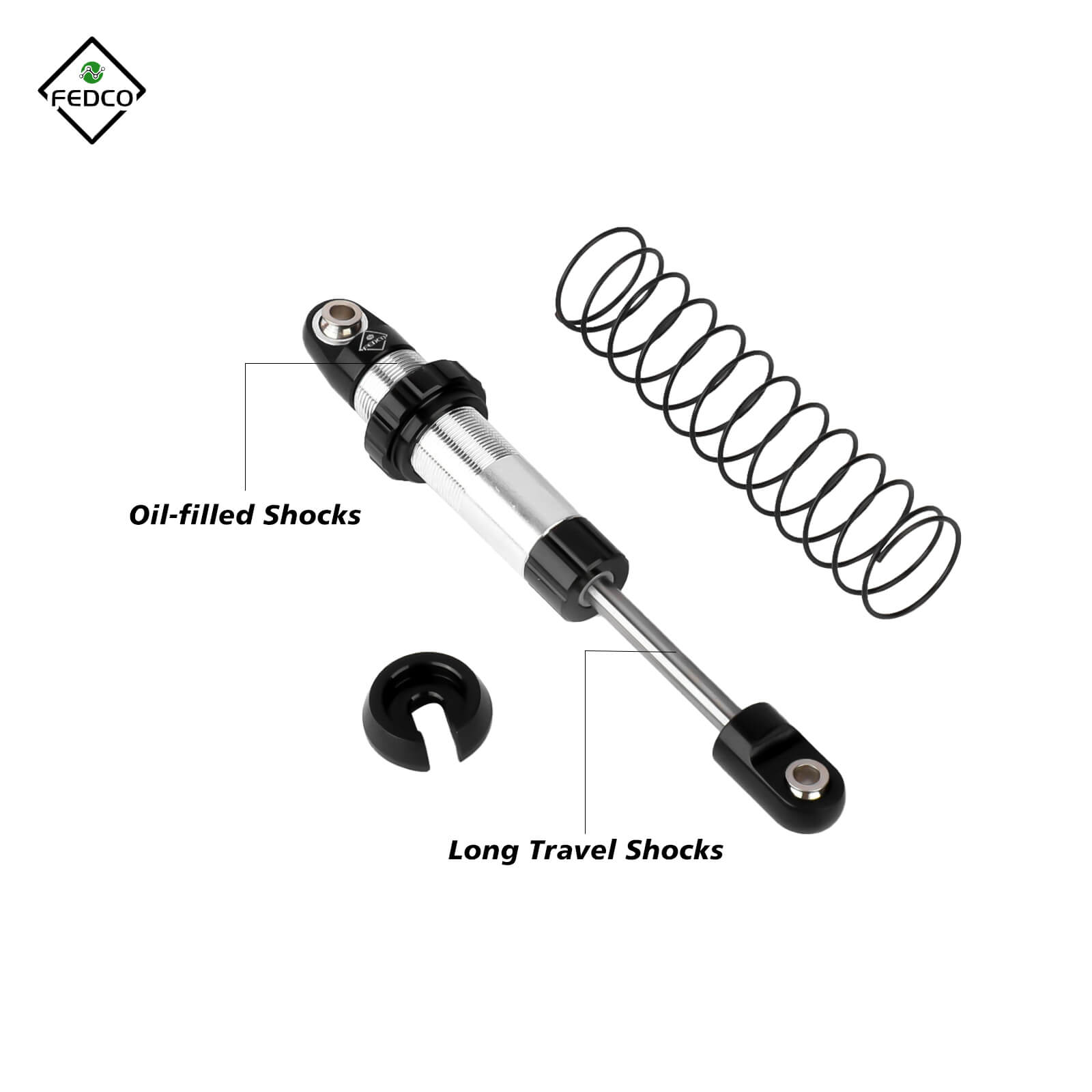 FEDCO UTB18 Shocks 92MM For Axial Capra UTB18 Upgrades Trail 4WD 1/18 RC Crawler - FEDCO