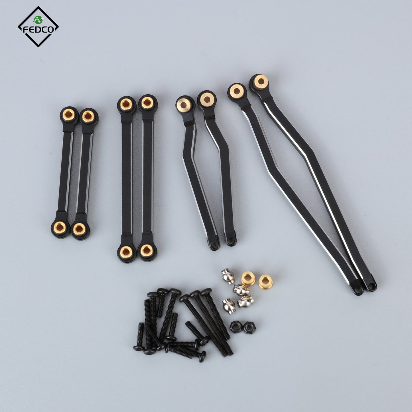 FEDCO CR18P Links High Clearance Link Steel Linkage Set For HobbyPlus CR18P Upgrade Parts 1/18 RC Crawler