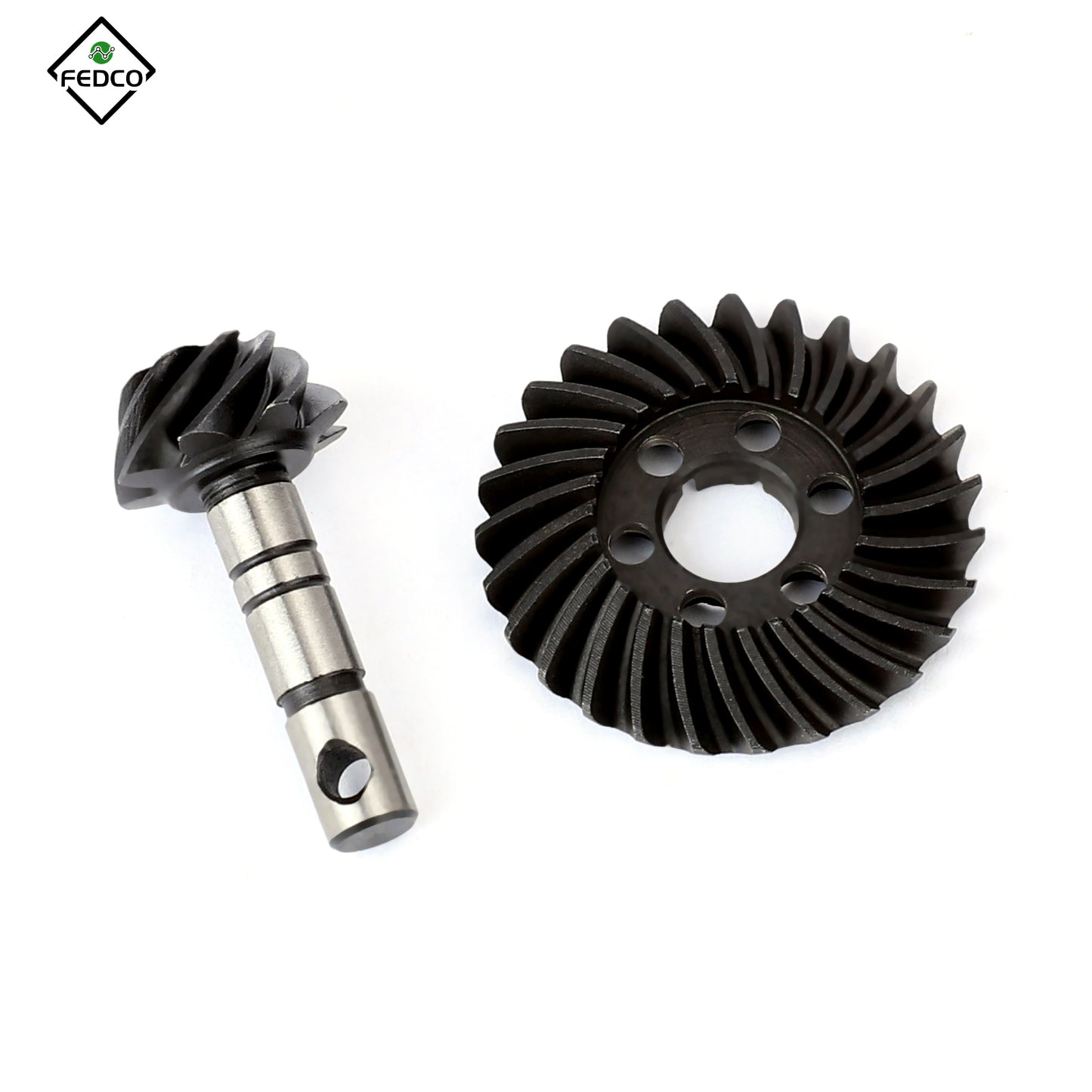 FEDCO SCX10 Gears 30T/8T 27T/8T Overdrive Steel Helical Gears 6 Bolt Heavy Duty Gear with Bevel Gear Set for Axial SCX10III SCX10 Pro Upgrade Parts 1/10 RC Crawler