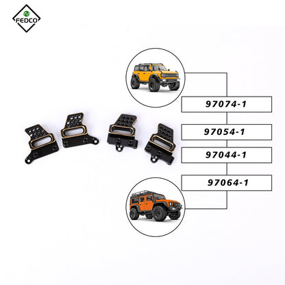 FEDCO Shock Mount Brass Multiple Positions Shock Bracket for TRX4M Upgrades 1/18 RC Crawler