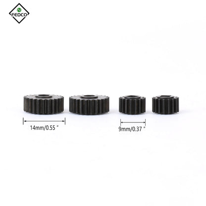 FEDCO UTB18 Transmission Gear Kit Front Portal Gears 48P 24T/17T 27T/14T Gear For Axial UTB18 Upgrades Capra Trail 4WD 1/18 RC Crawler