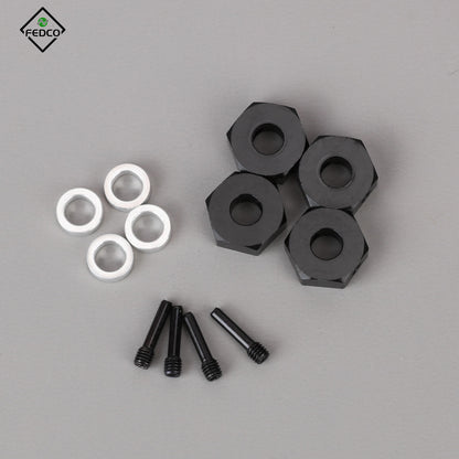 FEDCO SCX10 Hex 12MM Hub Hex Screw Shaft& Spacer Wheel Hex Adapter For Axial SCX10III SCX10 Pro Capra 1.9 UTB Upgrade Parts 1/10 RC Crawler