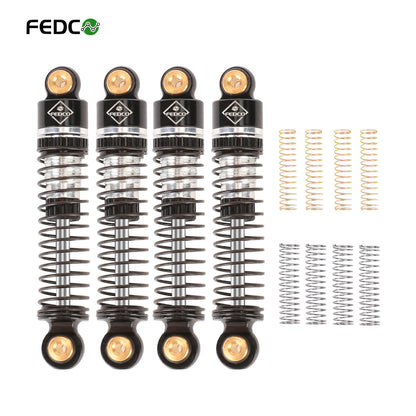 FEDCO SCX24 Shocks 47MM Oil-Filled Shocks Long Travel Shocks Absorber Threaded Shock Absorber Oil Damper For Axial SCX24 Upgrades 1/24 RC Crawler