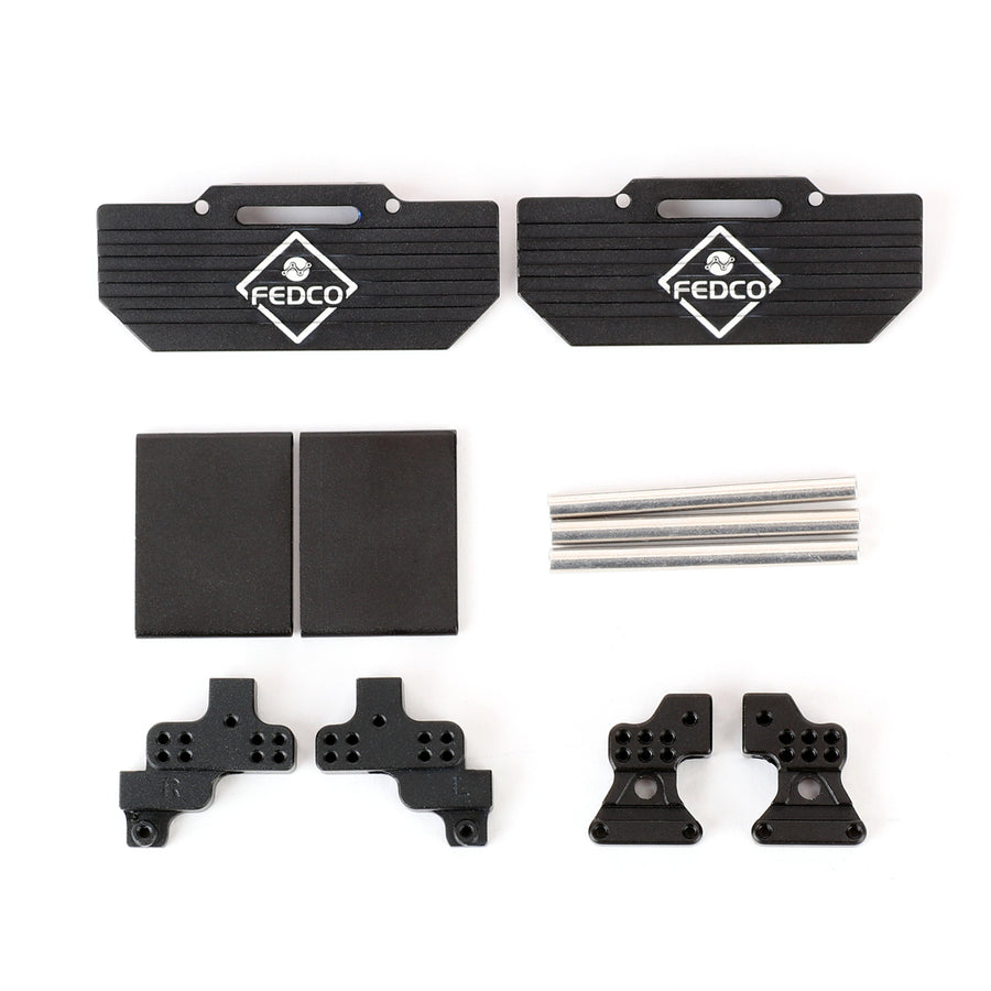 FEDCO SCX24 Side Plate Rock Sliders with Scx 24 Shock Mount Chassis Post