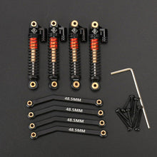 FEDCO FCX24 Shocks 43MM Long Travel Shock Absorber With 48.5MM Steering Links Set For FMS FCX24 Upgrades 1/24 RC Crawler