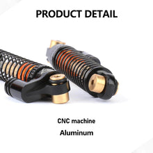 FEDCO FCX24 Shocks 43MM Long Travel Shock Absorber With 48.5MM Steering Links Set For FMS FCX24 Upgrades 1/24 RC Crawler