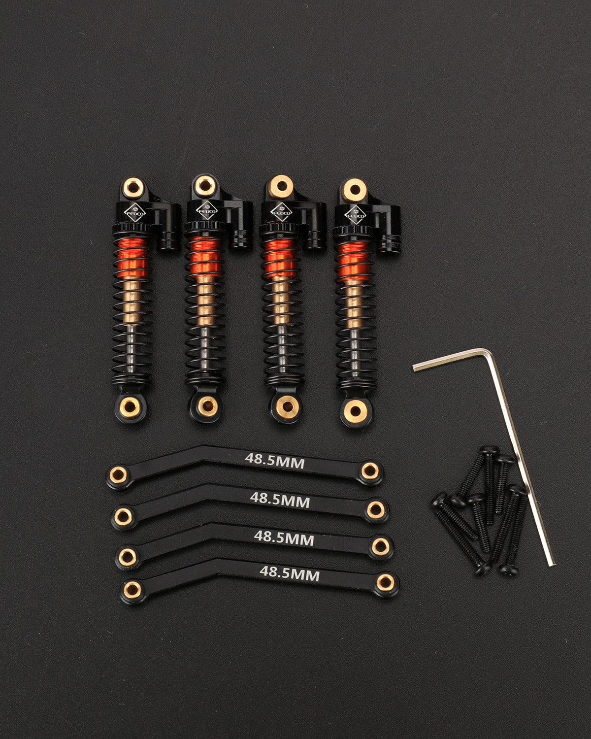 FEDCO Shocks With Steering Links Set For 1/24 RC Crawler FMS FCX24 Upgrade Parts