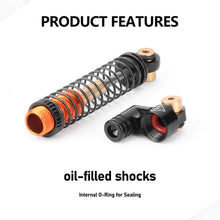 FEDCO FCX24 Shocks 43MM Long Travel Shock Absorber With 48.5MM Steering Links Set For FMS FCX24 Upgrades 1/24 RC Crawler